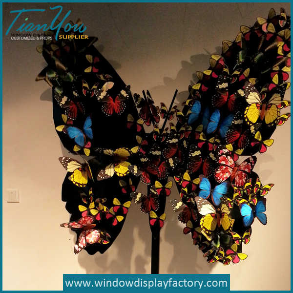 Artificial metal acrylic butterfly decoration window display props