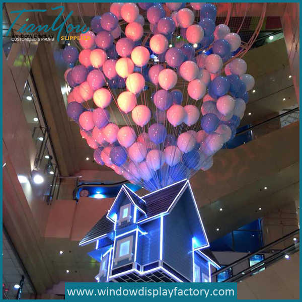 Display Props Colorful Fiberglass Balloons Decorations