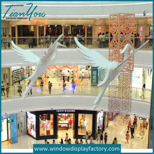 Giant Single Color Fiberglass Bird Mall Display
