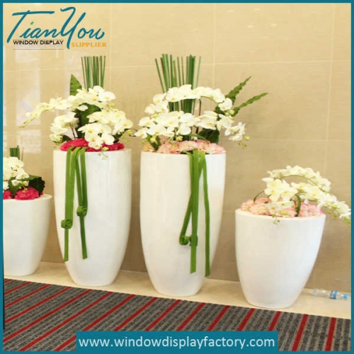 Tall Elegant Fiberglass Plant Vase