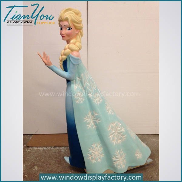 Beautiful Fiberglass Frozen Cartoon Statue Display