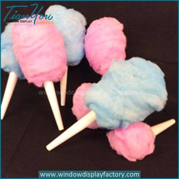 Decorative Colorful Tasty Cotton Candy Display
