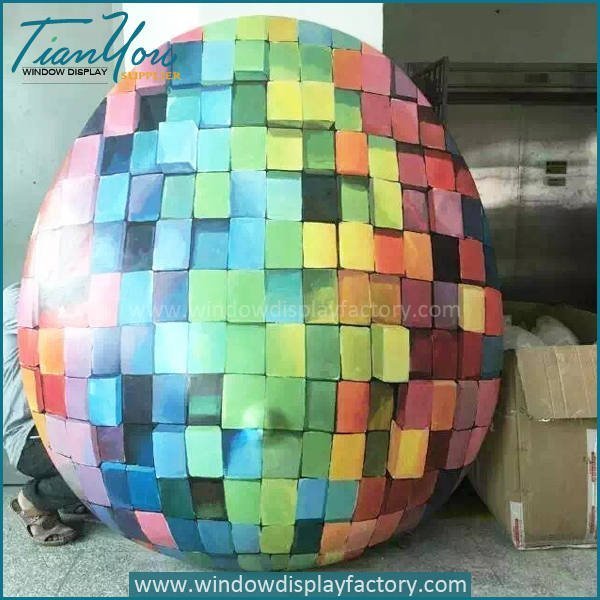 Manual Colorful Large Foam Egg Display Props