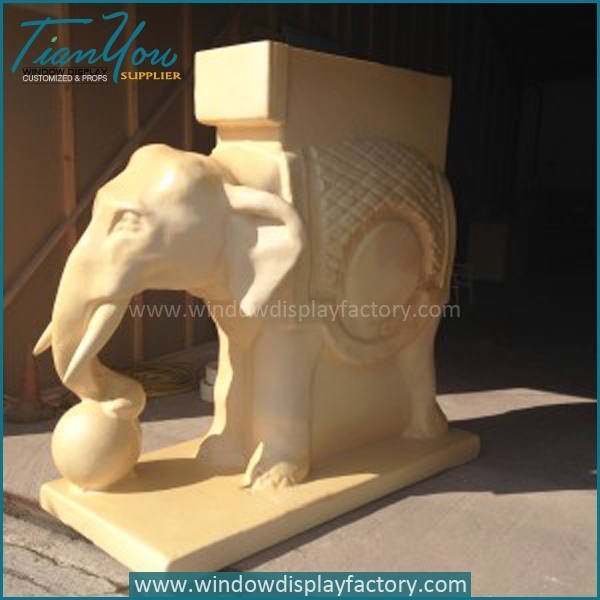 Outdoor Garden Realistic Fiberglass Elephant Statue