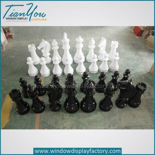 Black White Fashion Custom Plastic Chess Set – Window Display Props ...