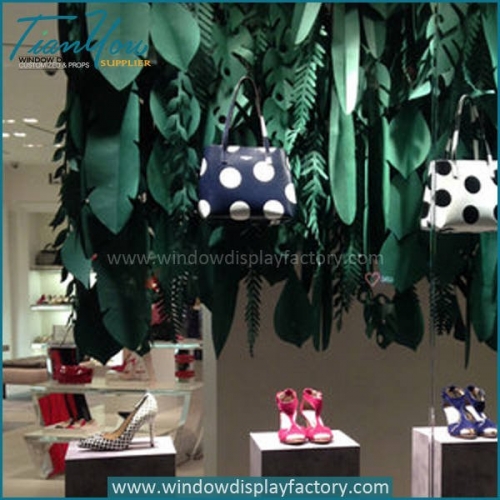Custom Large Paper Leaves Shop Window Displays