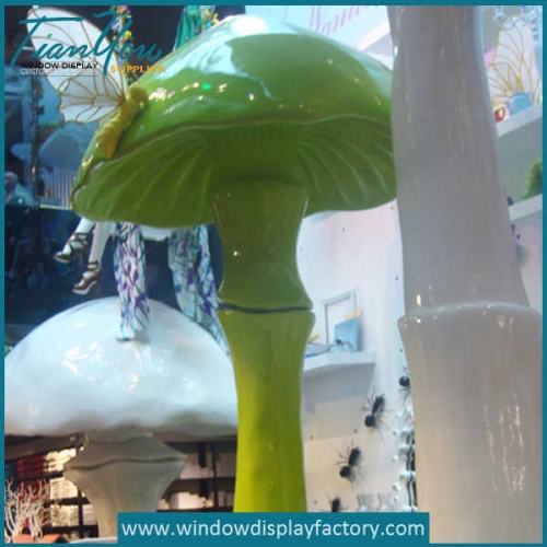 Custom Colored Fiberglass Mushroom Decoration