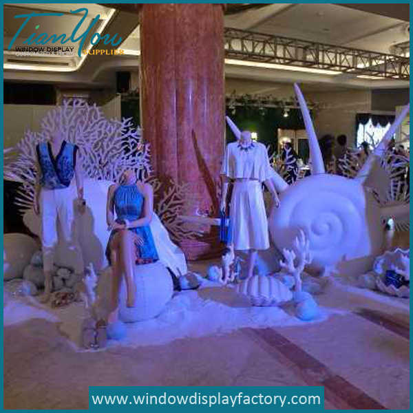 Custom White Theme Foam Displays Props