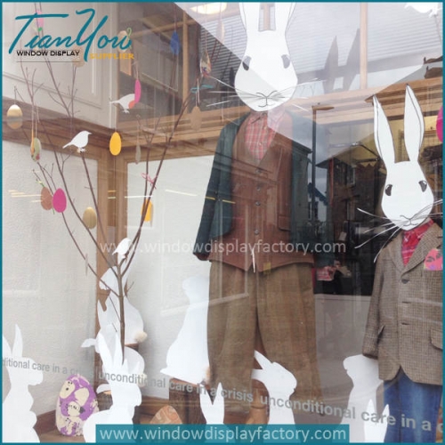 Easter Window Display Ideas Rabbit China Window Display Props Factory