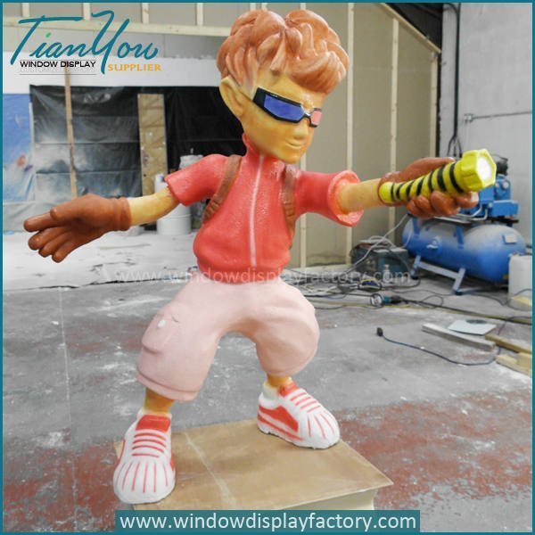 Giant Lovely Colorful Fiberglass Game Character Statue Display